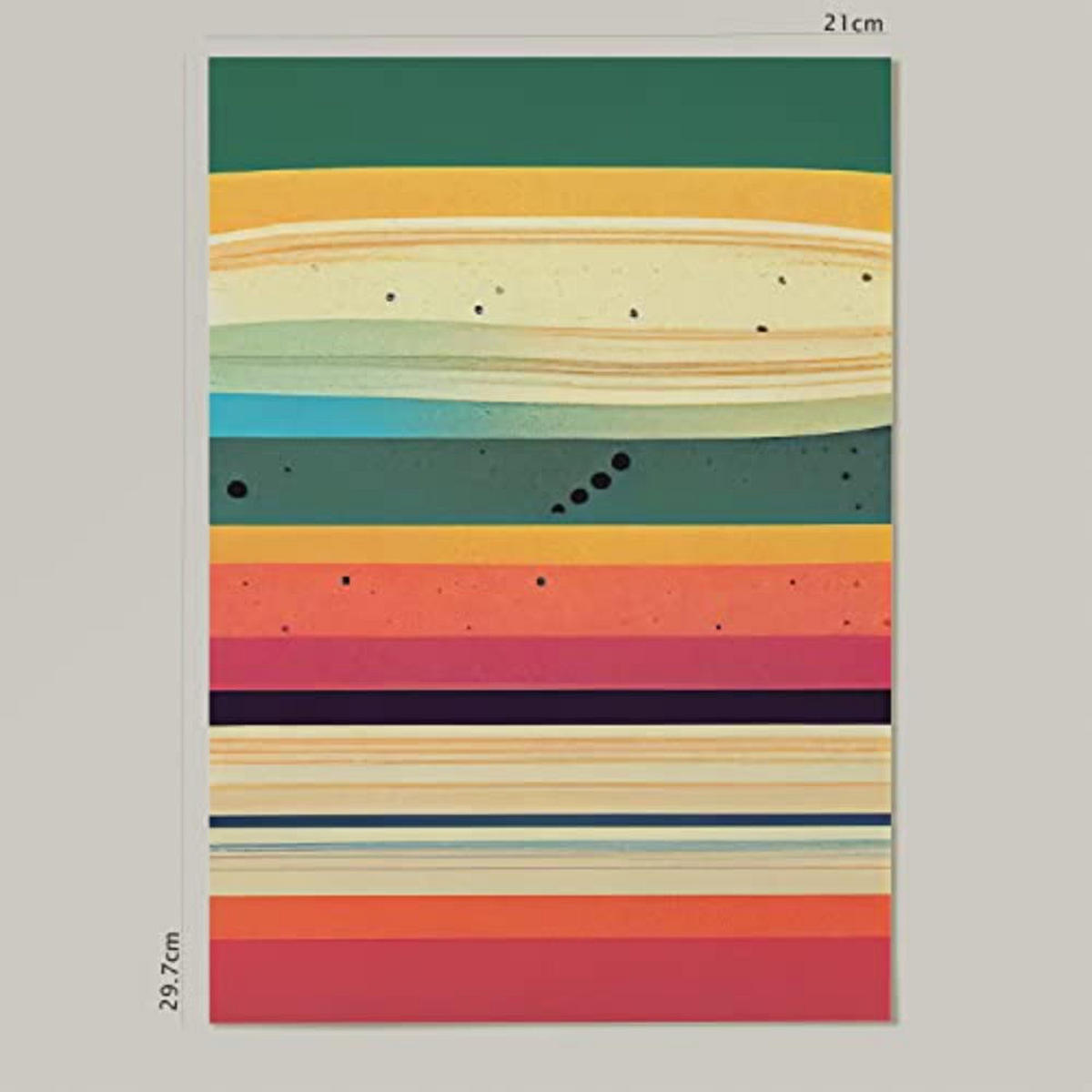 POSTER Set mit 4 Abstrakt Spiral Moderne Galaxien A4 Rahmenlos - Klar, Papier (29.7/3cm) - Nacnic