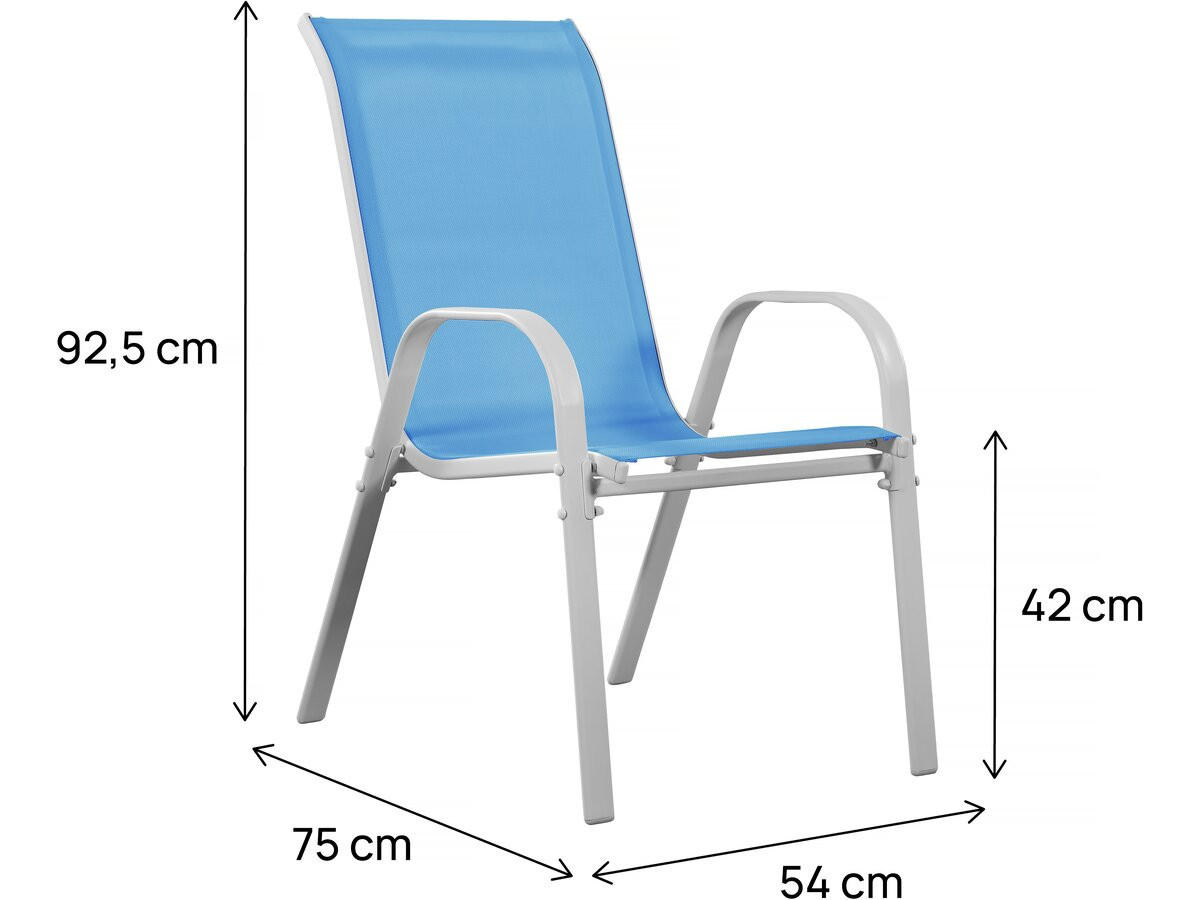 GARTENSESSEL cordoba Blau - Blau, Metall (75/92/53cm) - Habitat Garten