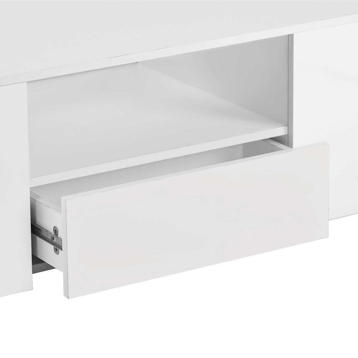 COUCHTISCH Weiß 95/53/37 cm - Weiß, Holzwerkstoff (95/53/37cm) - Urban Meuble