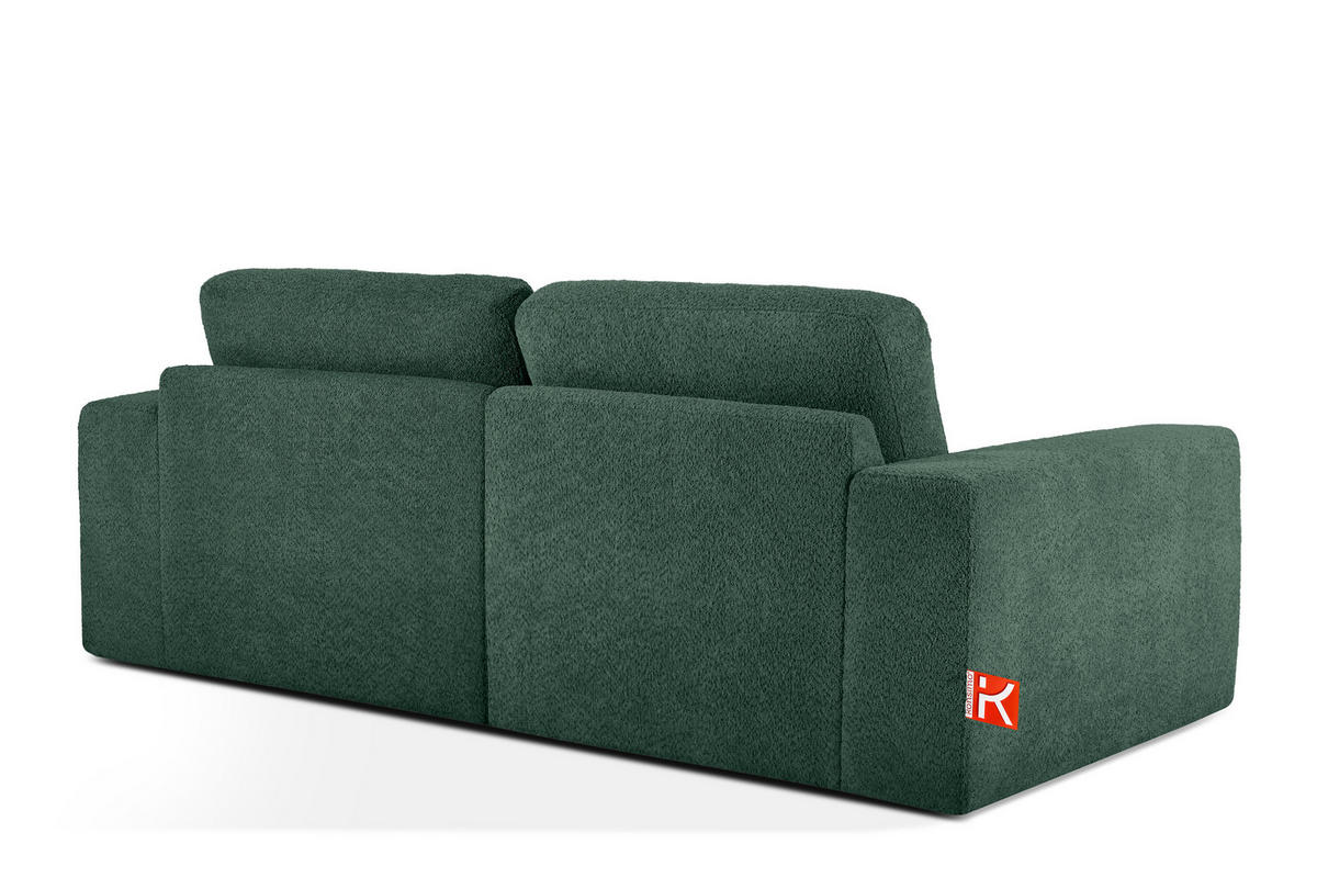 2-SITZER SOFA ZUCCO, Grün - Grün, Holz/Holzwerkstoff (212/85/100cm) - KONSIMO®
