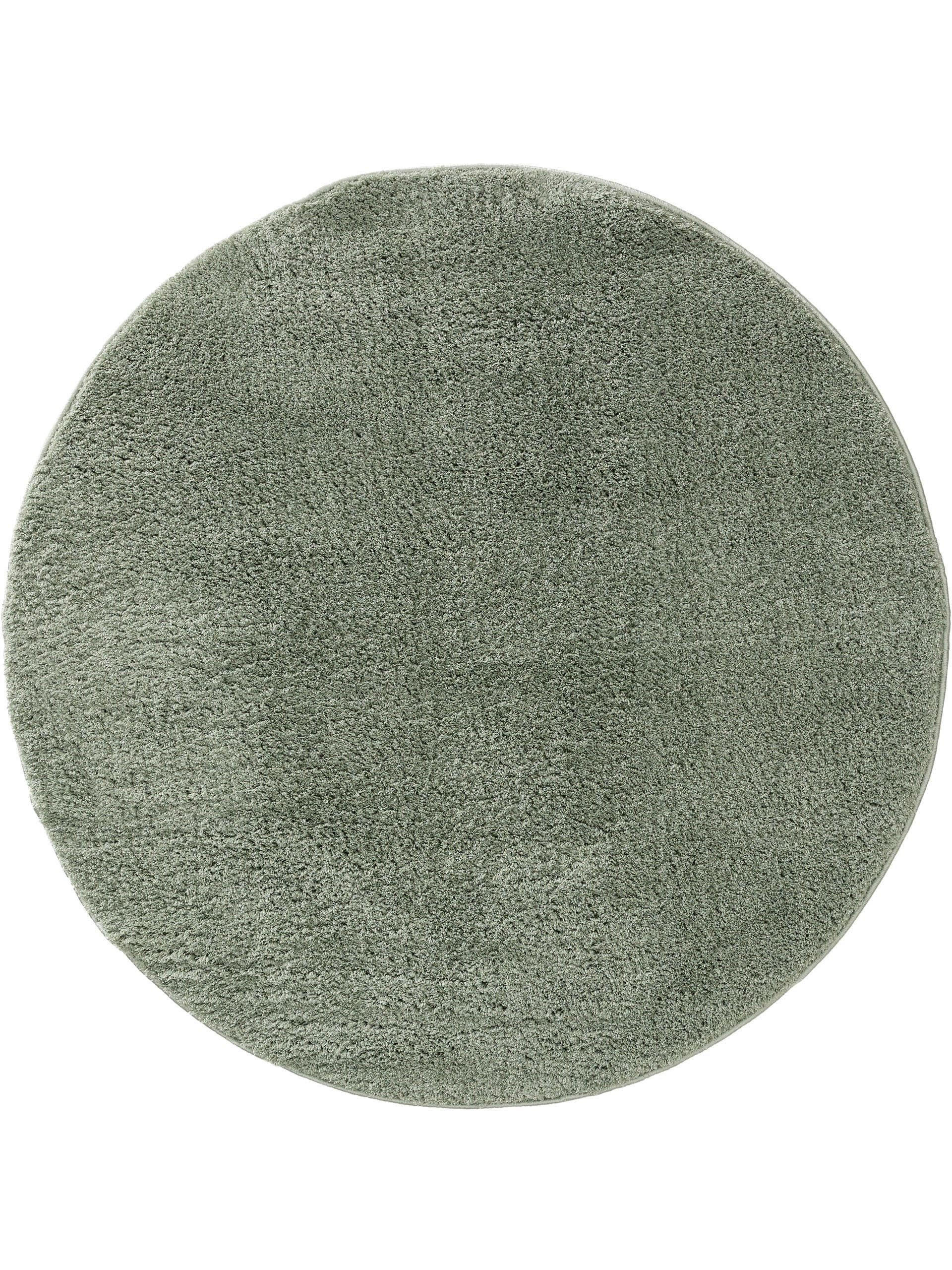 HOCHFLORTEPPICH rund Soda Hellgrün ø 200 cm rund - Hellgrün, Textil (200/200cm) - benuta Nest