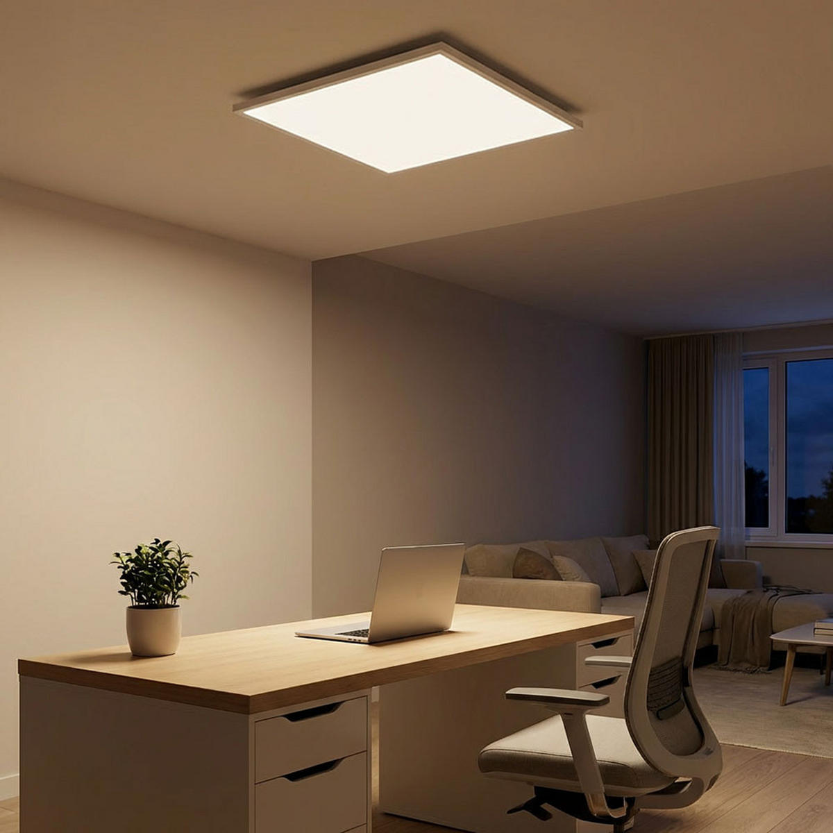 LED DECKENLEUCHTE Turcona Weiß - Weiß, Metall (59.5/59.5/6cm)