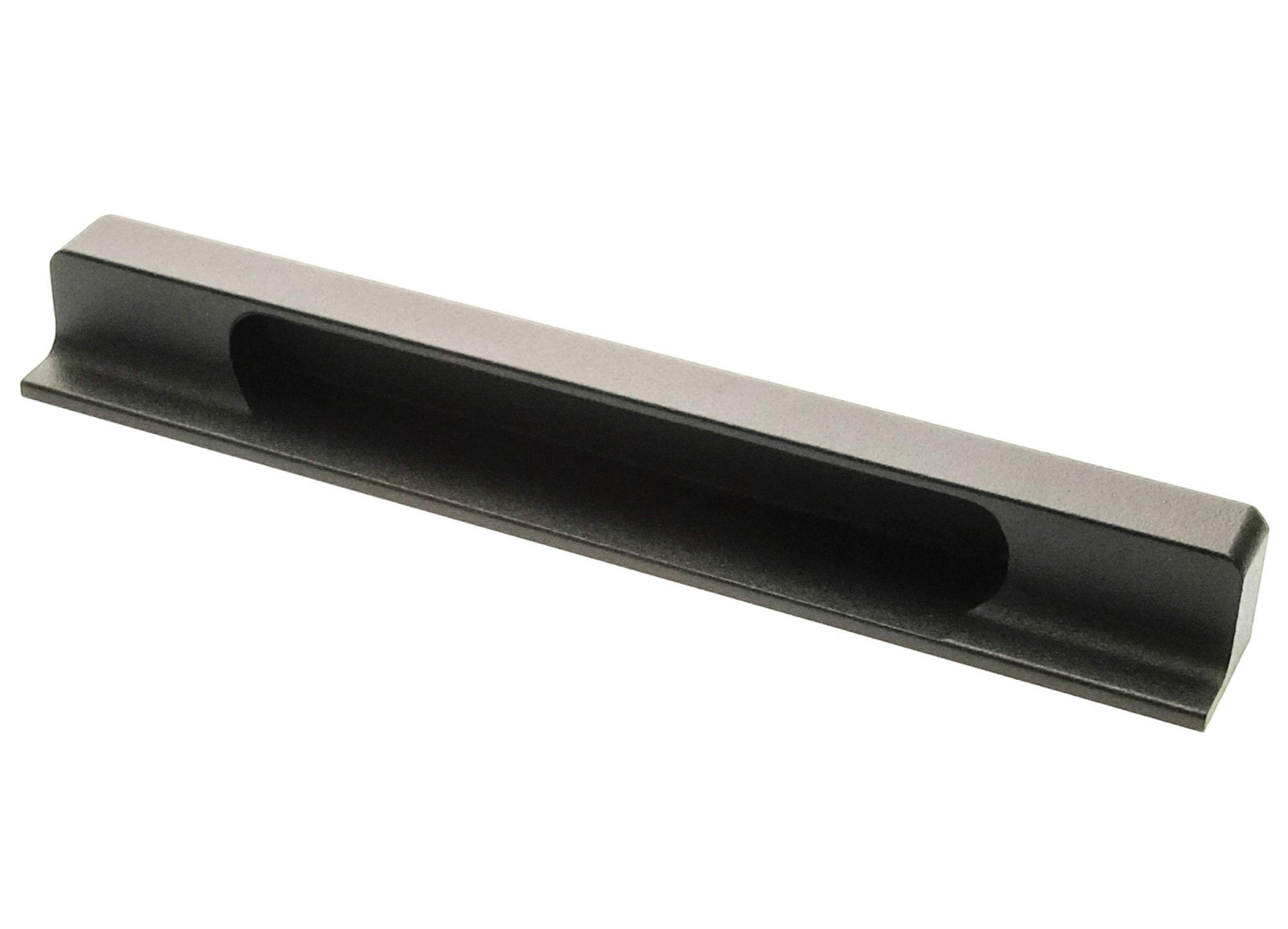 MÖBELGRIFF BA 160mm Küchengriff Aluminium schwarz Griffleiste pulverbeschichtet - Schwarz, Metall (2/2.5/17.5cm) - Livingpoint24