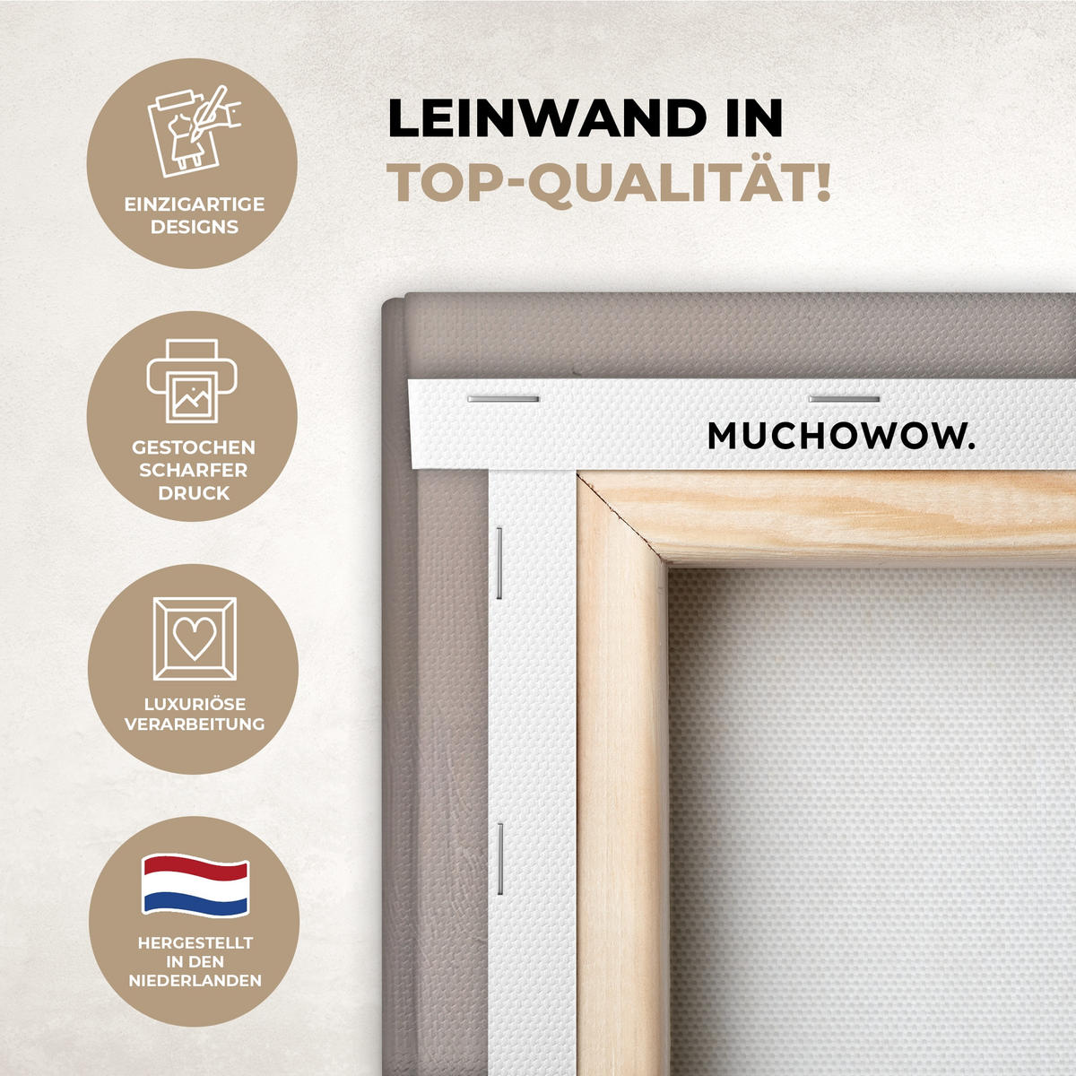 LEINWANDBILD Korb - Eier - Rosa Wandbild Wohnzimmer 60x80 cm - Beige, Textil (60/80cm) - MuchoWow