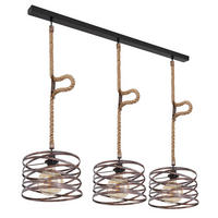LED HÄNGELEUCHTE Metall Rostoptik Braun - Braun, Metall (115/28/120cm) - Globo Lighting