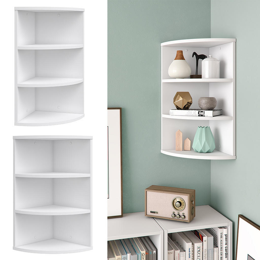 Thumbnail - Vicco Wandregal, Weiß, Weiß, Holzwerkstoff, 4 Fächer, Quadratisch, 30x60x30 cm, Wohnzimmer, Regale, Wandregale