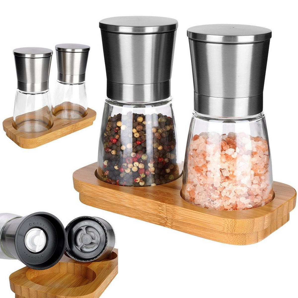 GEWÜRZMÜHLE-SET Transparent - Klar, Glas (9/14.5/17cm) - Orion 