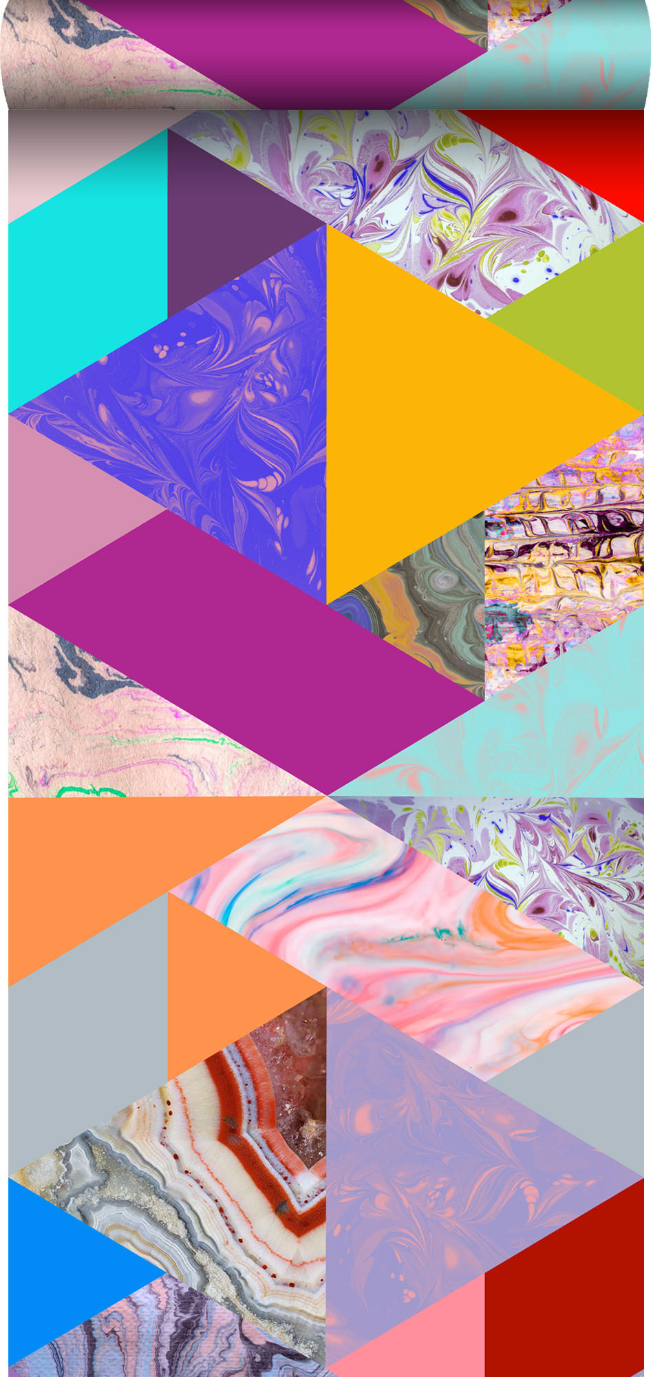 XXL-VLIESTAPETE Marmor-Optik 50 x 900 cm - Gelb, Papier (50/900cm) - Origin Wallcoverings