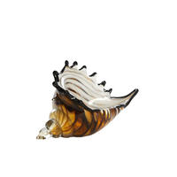 ORNAMENT Muschel Braun 28/12/16 cm - Braun, Glas (12/16/28cm) - Light & Living