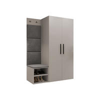 GARDEROBEN-SET Medi IV - Kaschmir/Schwarz, Holzwerkstoff/Kunststoff (80/191/50cm) - MIRJAN24