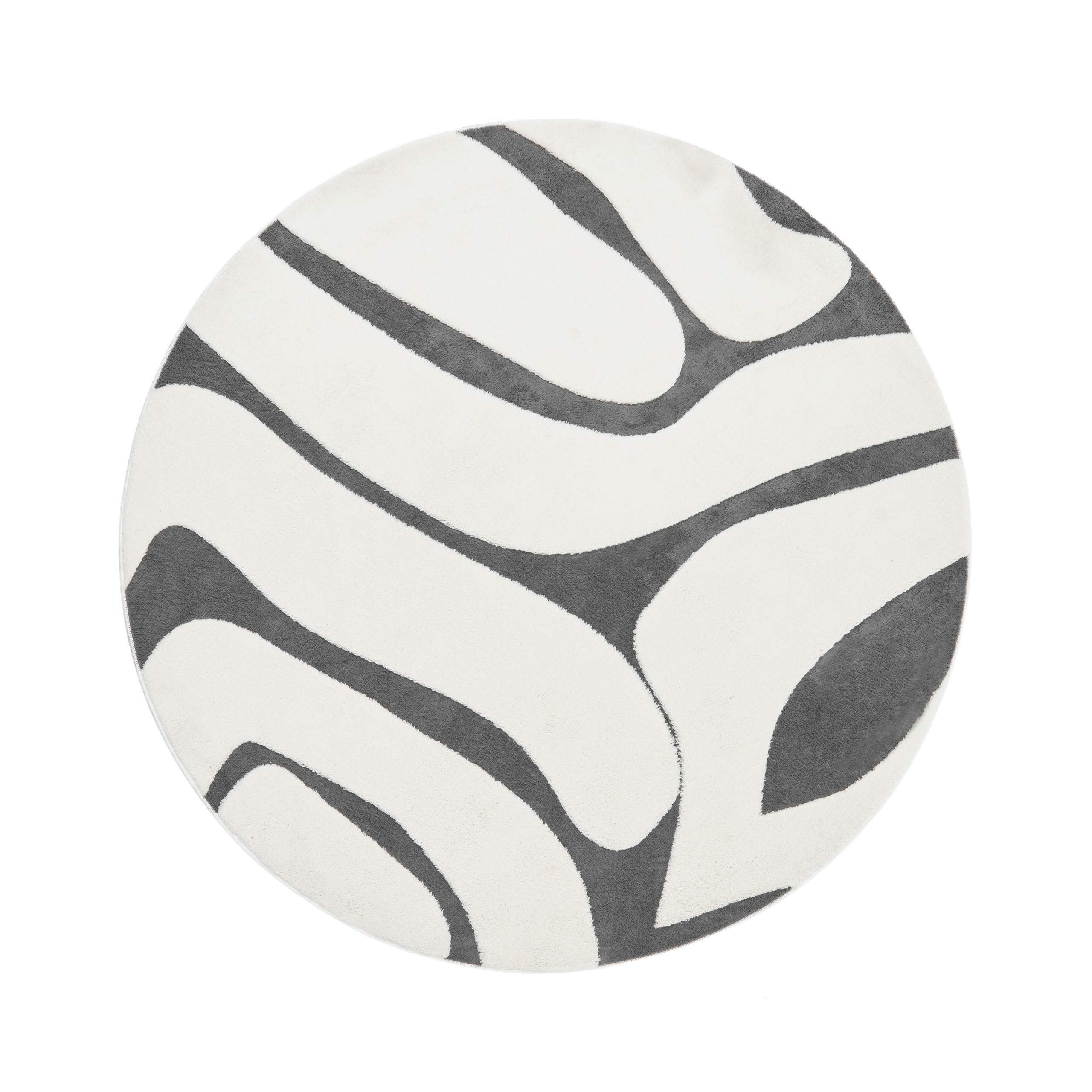 KOBEREC Šedý/Bílý 160 cm Hartz - šedá/krémová, textil (160/160cm) - Beliani
