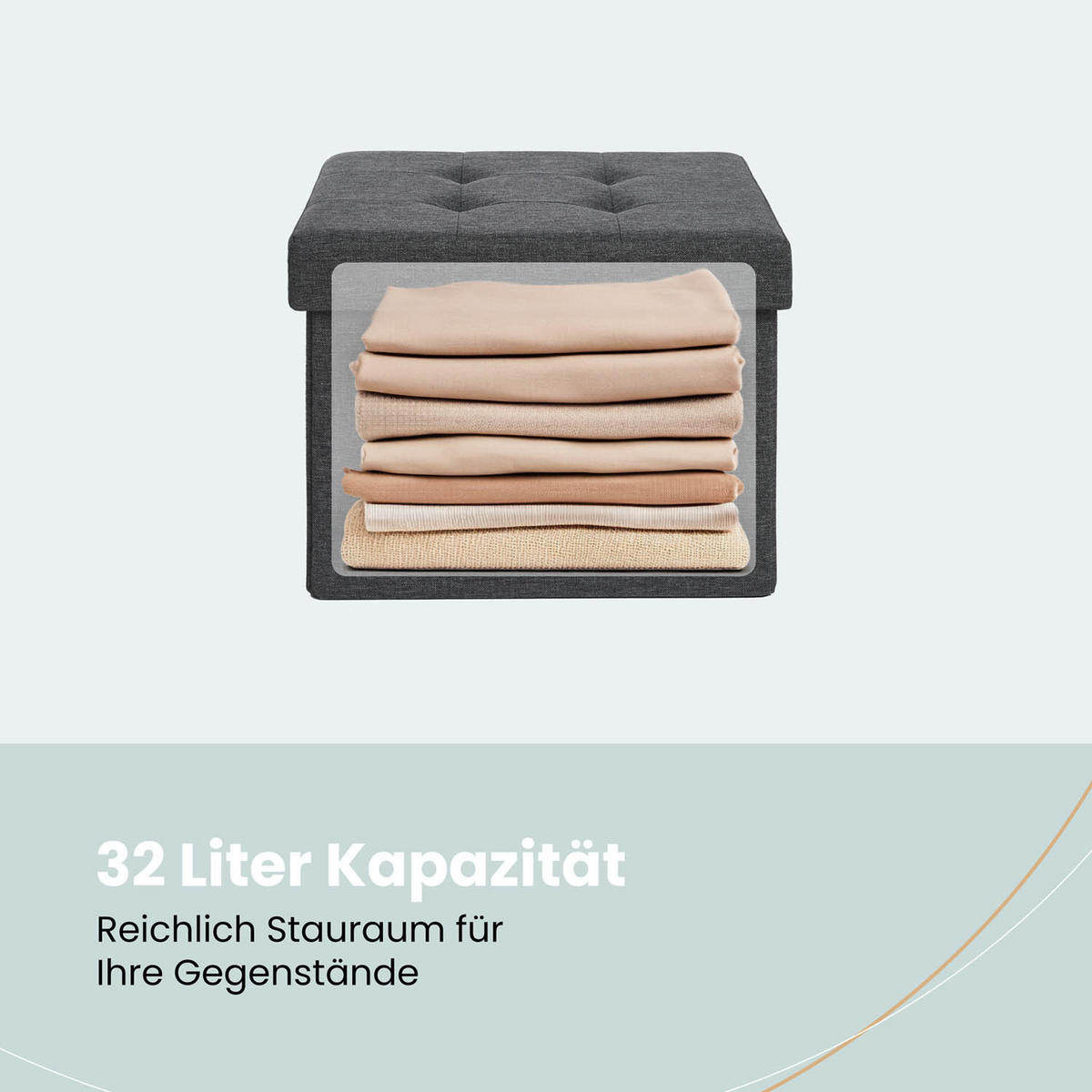 SITZHOCKER 41/31/31 cm, Dunkelgrau - Dunkelgrau, Kunststoff (31/31/41cm) - Blumtal