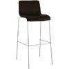 BARHOCKER Samt Braun - Chromfarben/Braun, Textil/Metall (43/100/48cm) - CLP