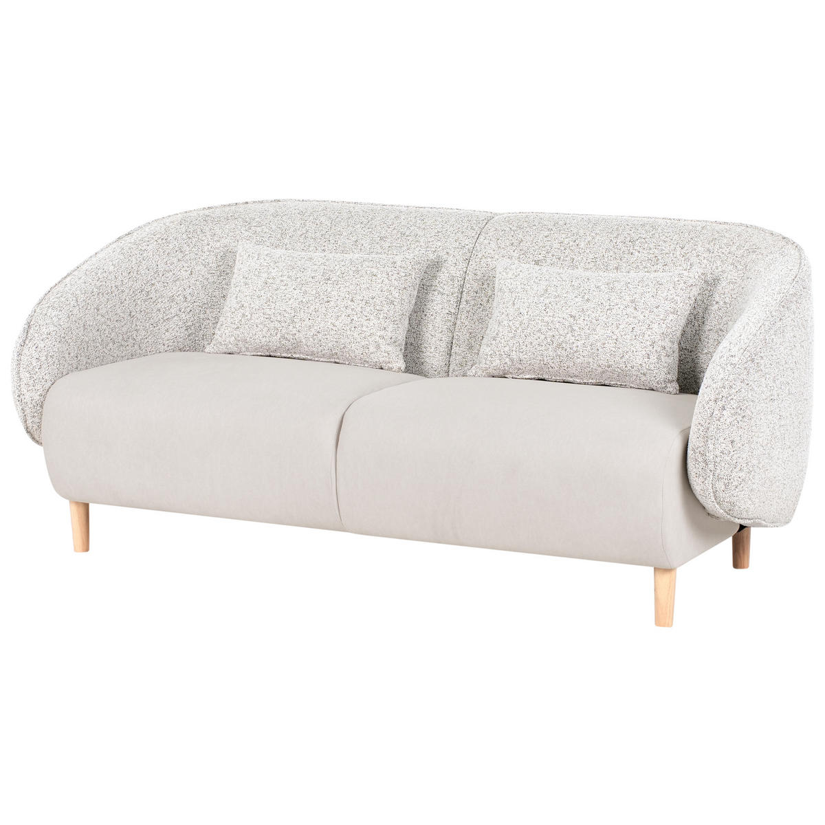 POHOVKA Látka Světle béžová Umea - hnědá/béžová, textil (190/78/85cm) - Beliani