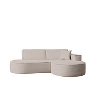 ECKSOFA Modena Studio Stoff Artico, Nata Rechts - Beige, Holz/Textil (236/165cm) - Kaiser Möbel