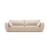 SOFA Kaelle aus Chenille-Stoff beige 3 Sitzplätze - Beige, Textil (100/85/208cm) - Micadoni
