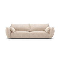 SOFA Kaelle aus Chenille-Stoff beige 3 Sitzplätze - Beige, Textil (100/85/208cm) - Micadoni