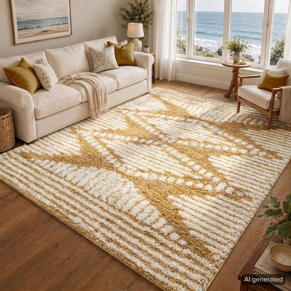 HOCHFLORTEPPICH Nuria 160/220 cm Kamelfarbe - Hellbraun, Textil (160/220cm) - LIVABLISS