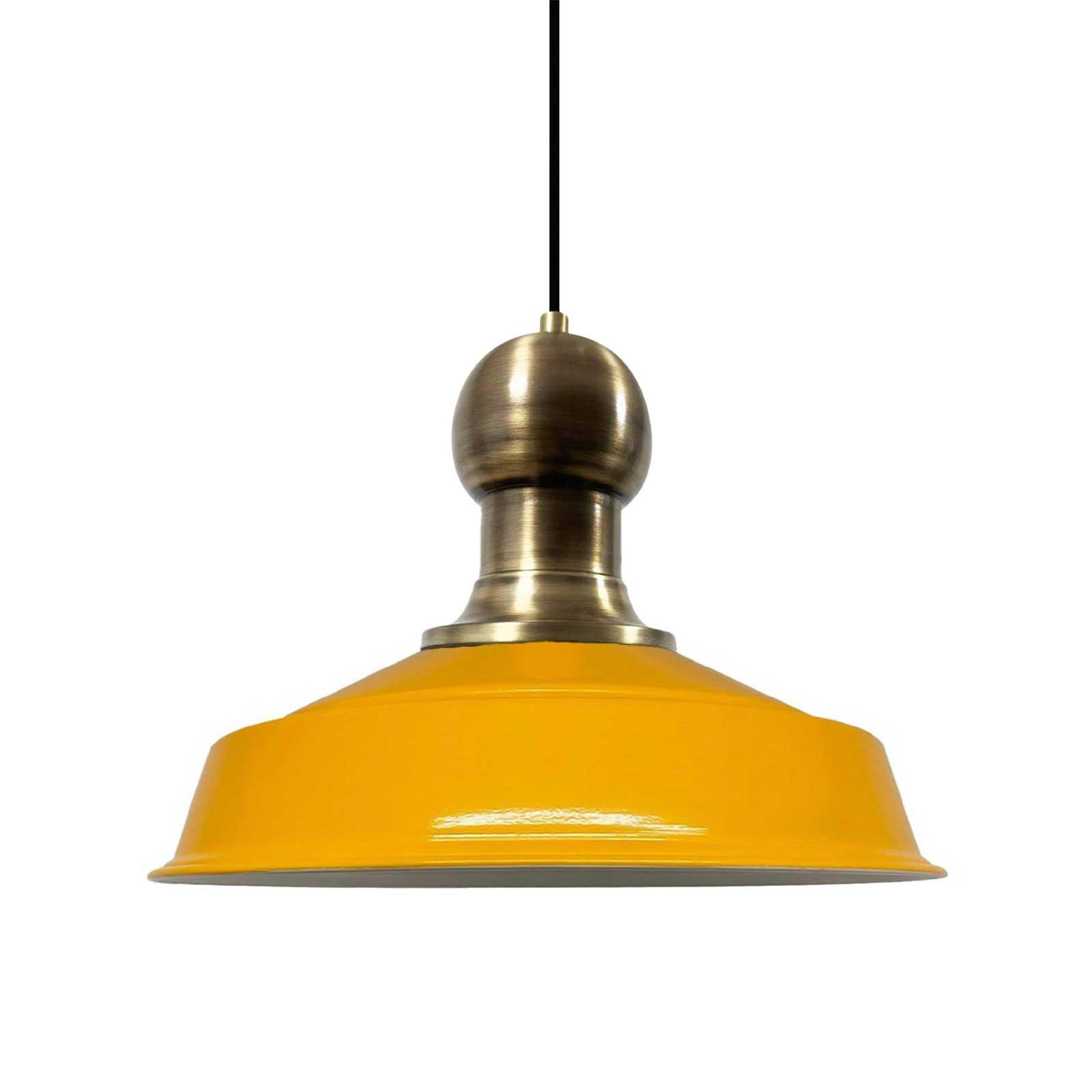 PENDELLEUCHTE Hängelampe Asletl 41/35 cm - Gelb, Metall (35/41/35cm) - Bamyum
