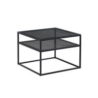 COUCHTISCH ALCUDIA, Einscheibensicherheitsglas, Schwarz, 60 x 60 x 45 cm - Schwarz, Glas/Metall (60/60/45cm) - KADIMA DESIGN