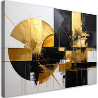 LEINWANDBILD 3D und geometrisch 100x70cm - Goldfarben, Textil (100/70cm) - Feeby