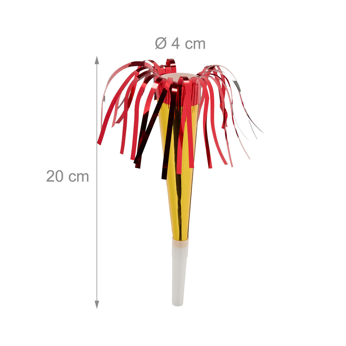 72XPÁRTY trúbky - viacfarebná, plast/papier (4/4/20cm) - Relaxdays