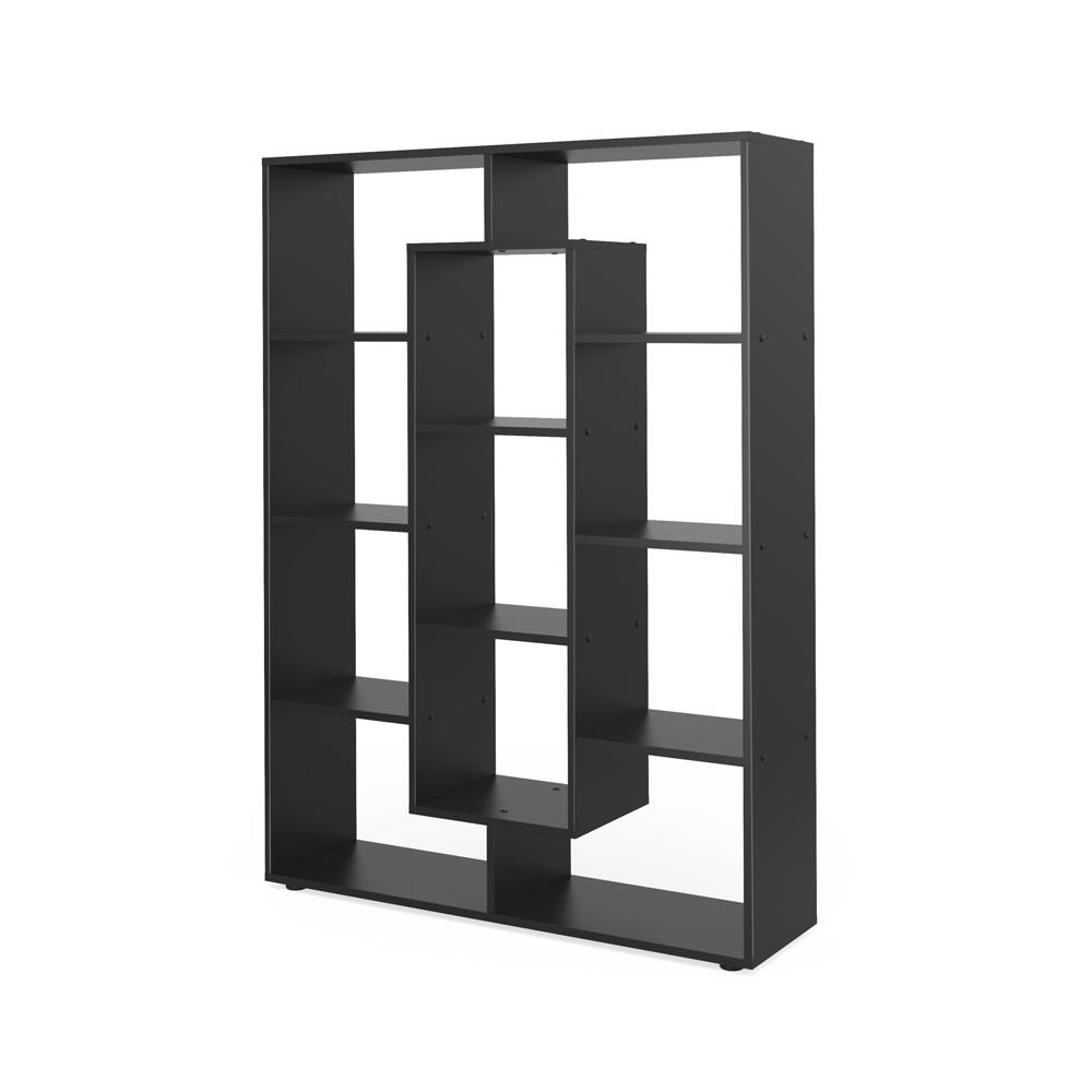 RAUMTEILER Schwarz 107.2 x 143 cm - Schwarz, Holzwerkstoff (107.2/143/29cm) - Vicco
