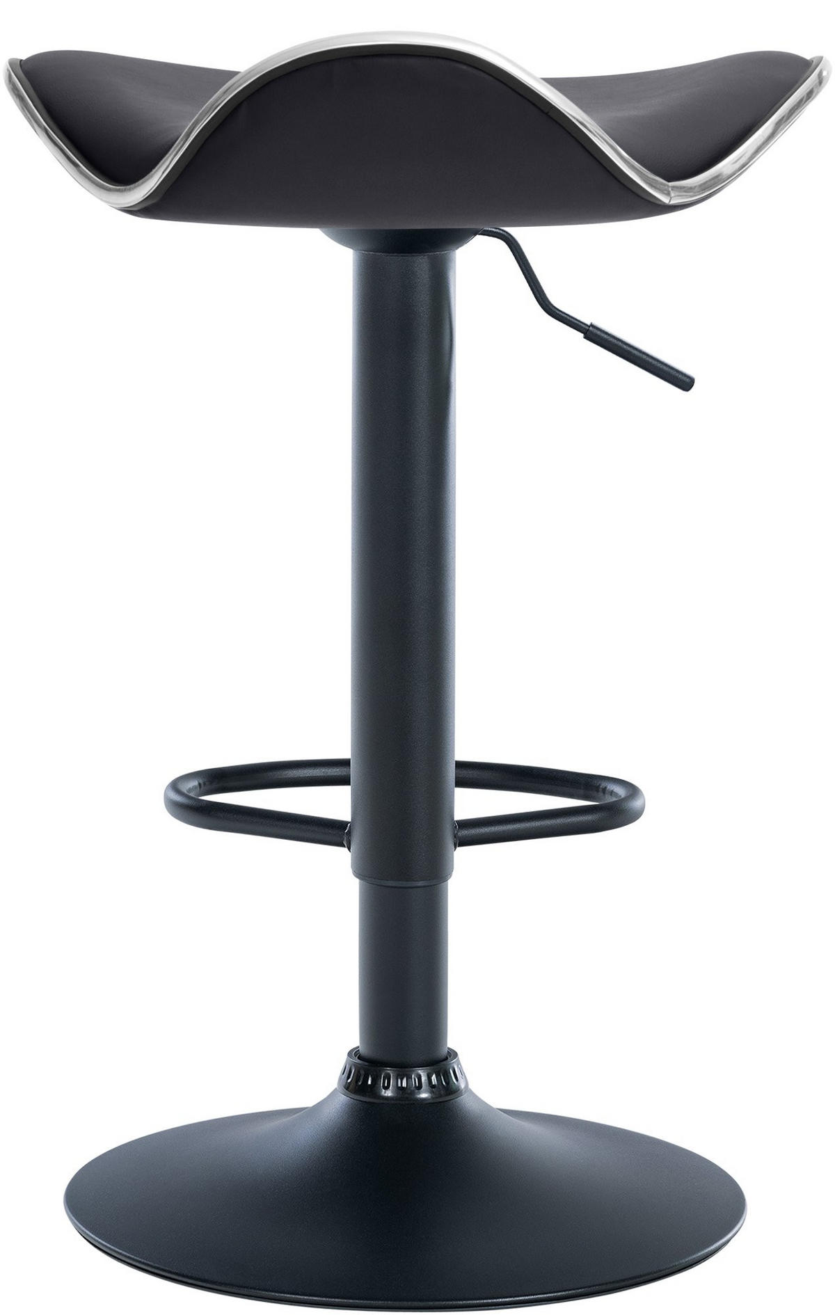 BARHOCKER Lederlook schwarz - Schwarz, Textil/Metall (45/71/45cm) - CLP