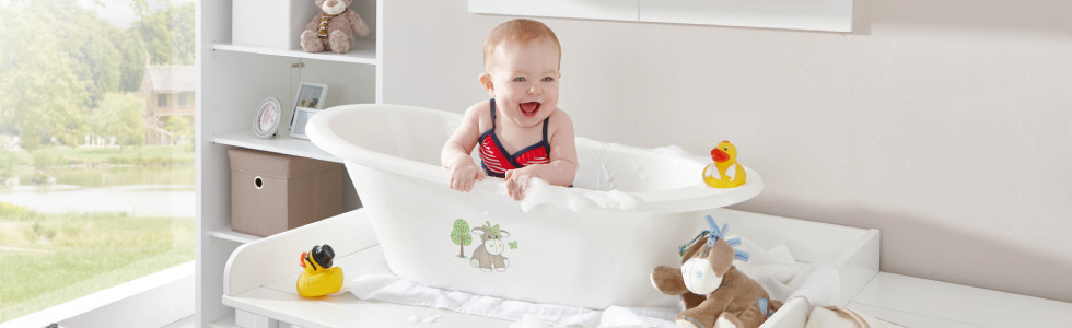 weisse Babybadewanne