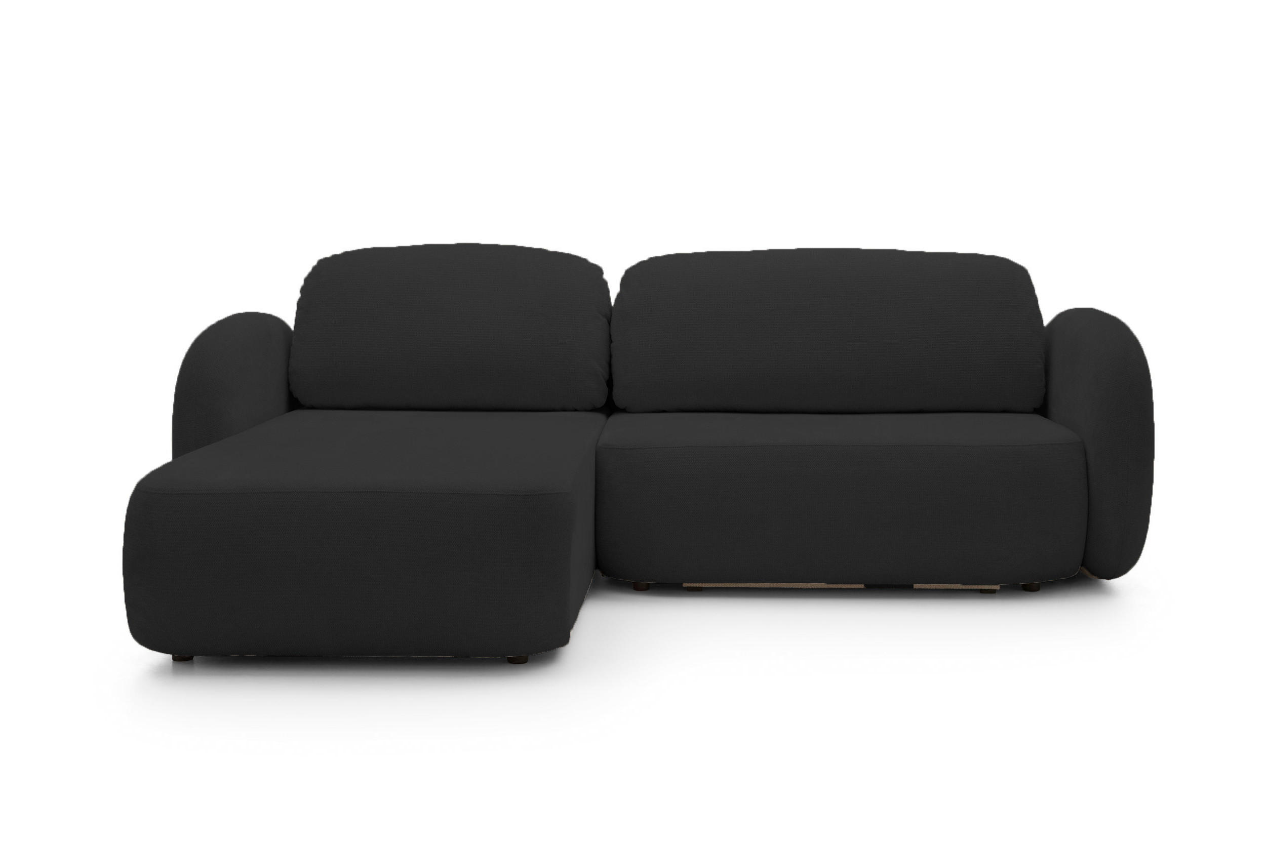 ECKSOFA OLIO L-Form Schlaffunktion mit Bettkasten, lose Rückenkissen, freistehend, LINKS 174x248 cm Graphite-coloured - Graphitfarben, Holz/Textil (174/248cm) - DomoHome