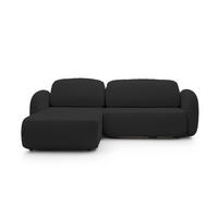 ECKSOFA OLIO L-Form Schlaffunktion mit Bettkasten, lose Rückenkissen, freistehend, LINKS 174x248 cm Graphite-coloured - Graphitfarben, Holz/Textil (174/248cm) - DomoHome