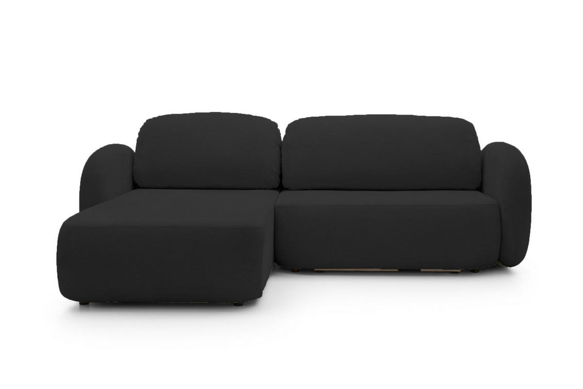 ECKSOFA OLIO L-Form Schlaffunktion mit Bettkasten, lose Rückenkissen, freistehend, LINKS 174x248 cm Graphite-coloured - Graphitfarben, Holz/Textil (174/248cm) - DomoHome
