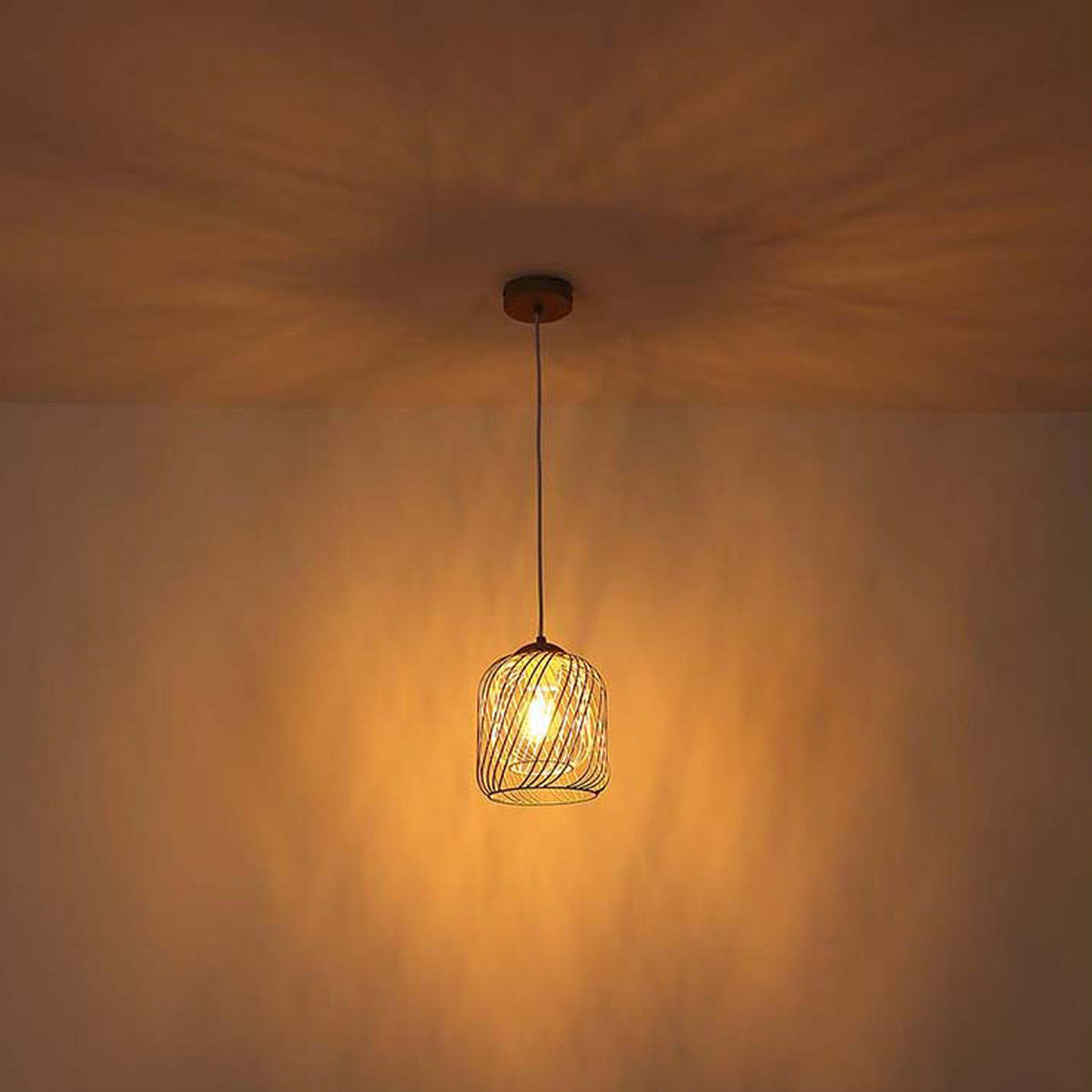 LED HÄNGELEUCHTE DICHTI Metall Beige - Beige, Glas (18/18/150cm) - Globo Lighting