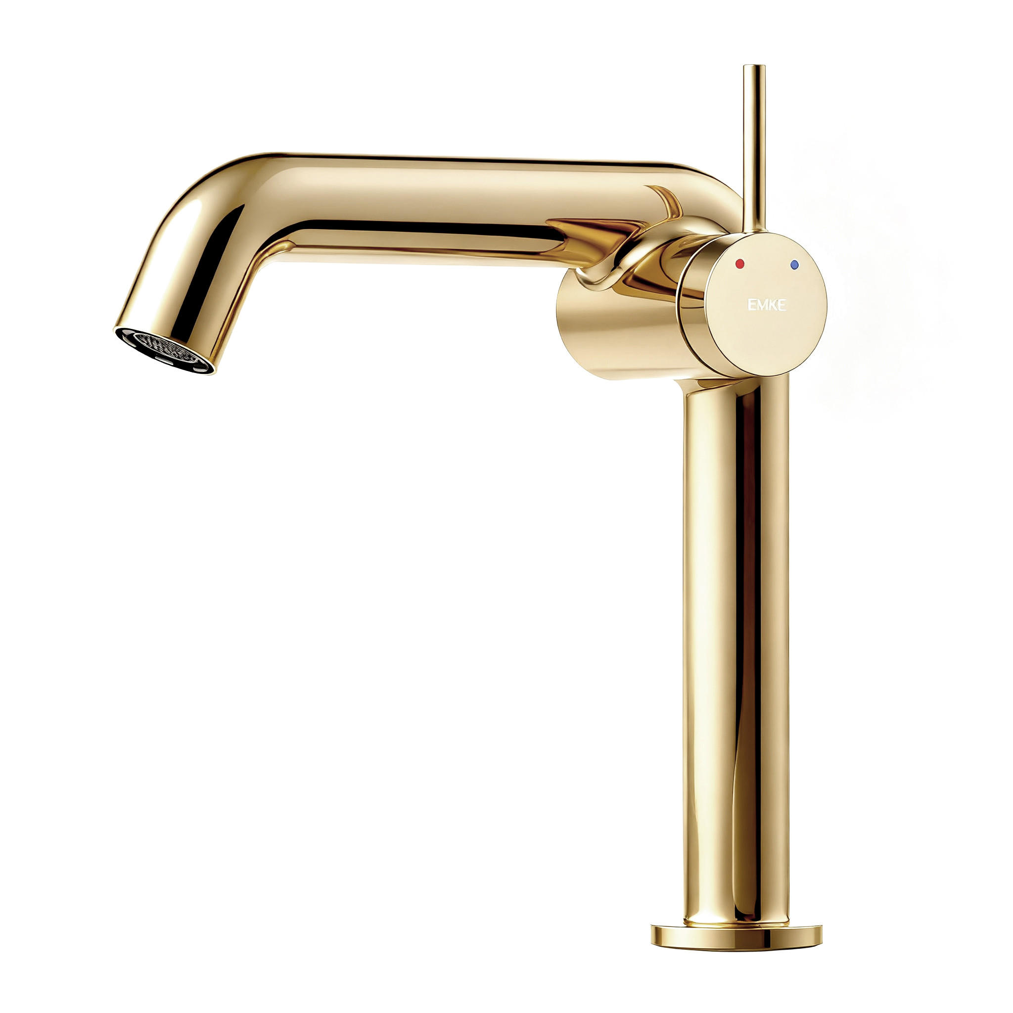 WASCHTISCHARMATUR Ventilkernzertifizierung Champagnergold 15cm - Goldfarben, Metall (20/7.6/22.2cm) - EMKE