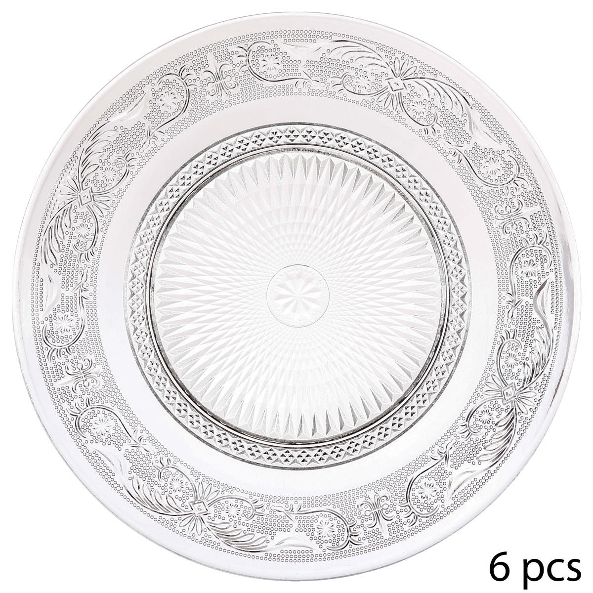 GESCHIRR-SET für 6 Personen Transparent 22,7/22,7/1,9 cm - Transparent, Glas (22.7/1.9/22.7cm) - Secret de Gourmet