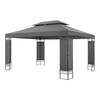 PAVILLON Lanciano - Dunkelgrau, Textil/Metall (400/265/300cm) - [en.casa]