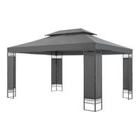 PAVILLON Lanciano - Dunkelgrau, Textil/Metall (400/265/300cm) - [en.casa]