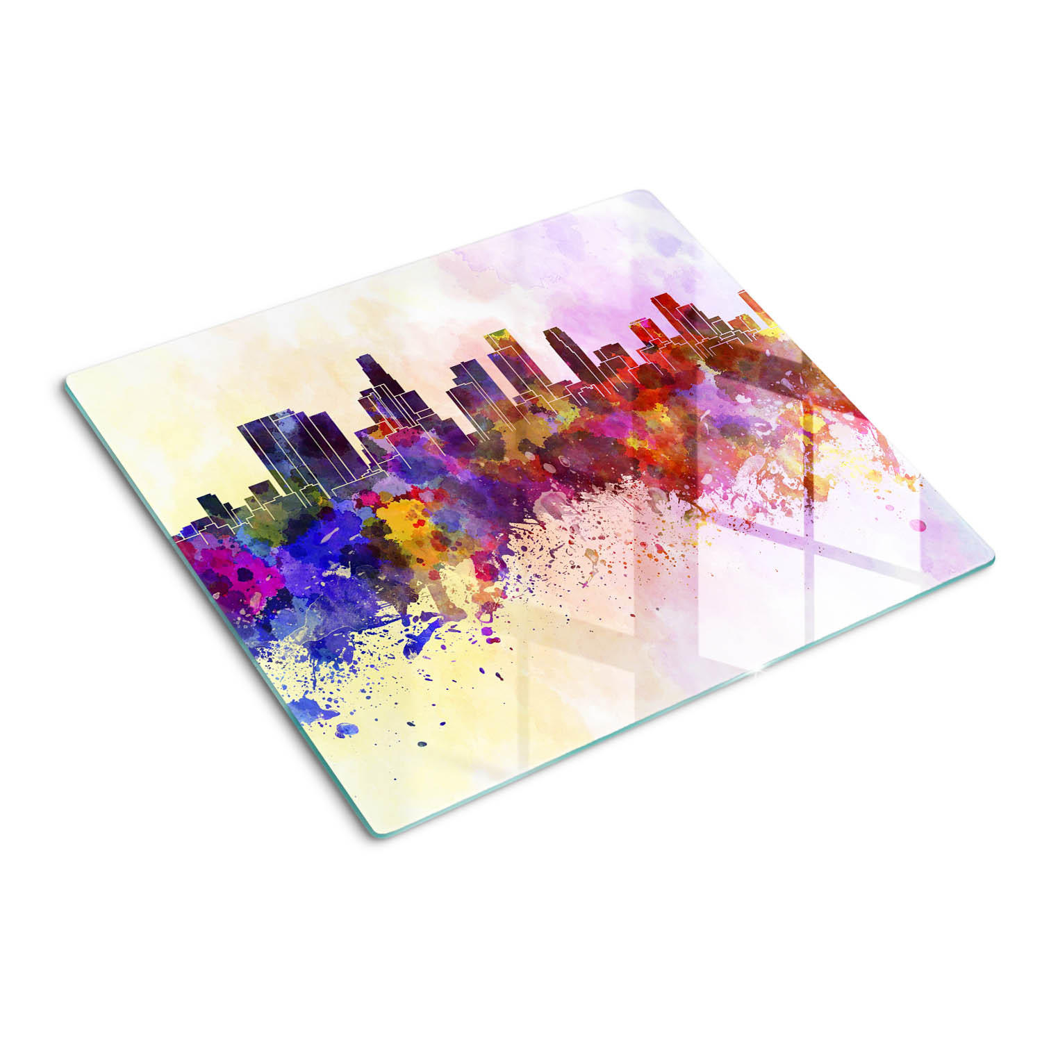 Tulup Glasplatte Mehrfarbig 60x0.4x52 cm
