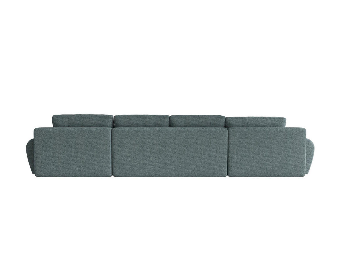 ECKSOFA BEGA U Links ARAGON 75 mit Schlaffunktion - Blau, Textil (372/87/185cm) - Bedante