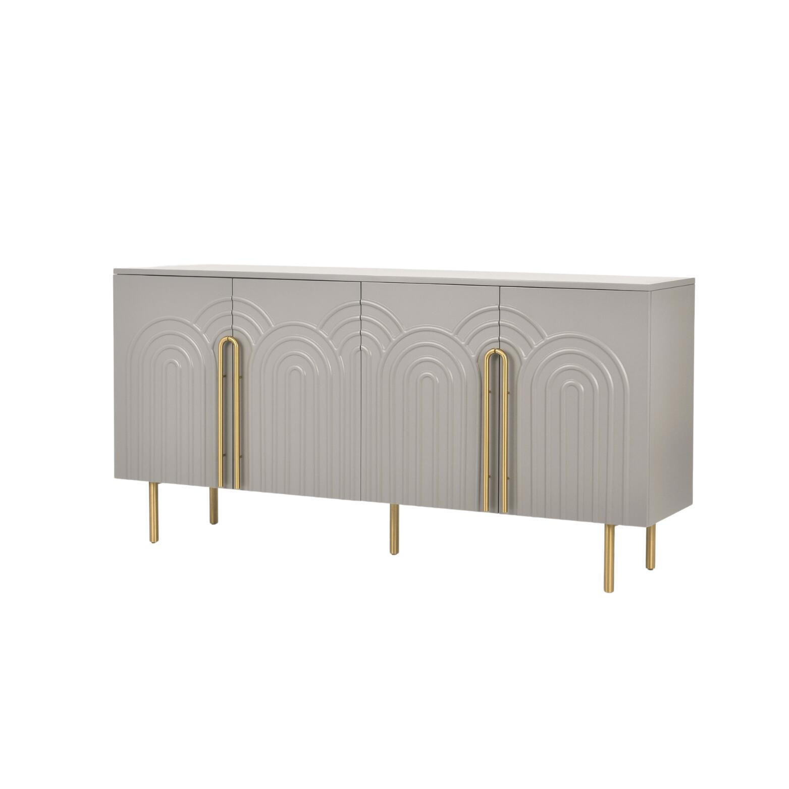 SIDEBOARD STILIG Hellgrau 180x40x88 cm - Hellgrau, Holzwerkstoff (180/88/40cm) - FURNLUX