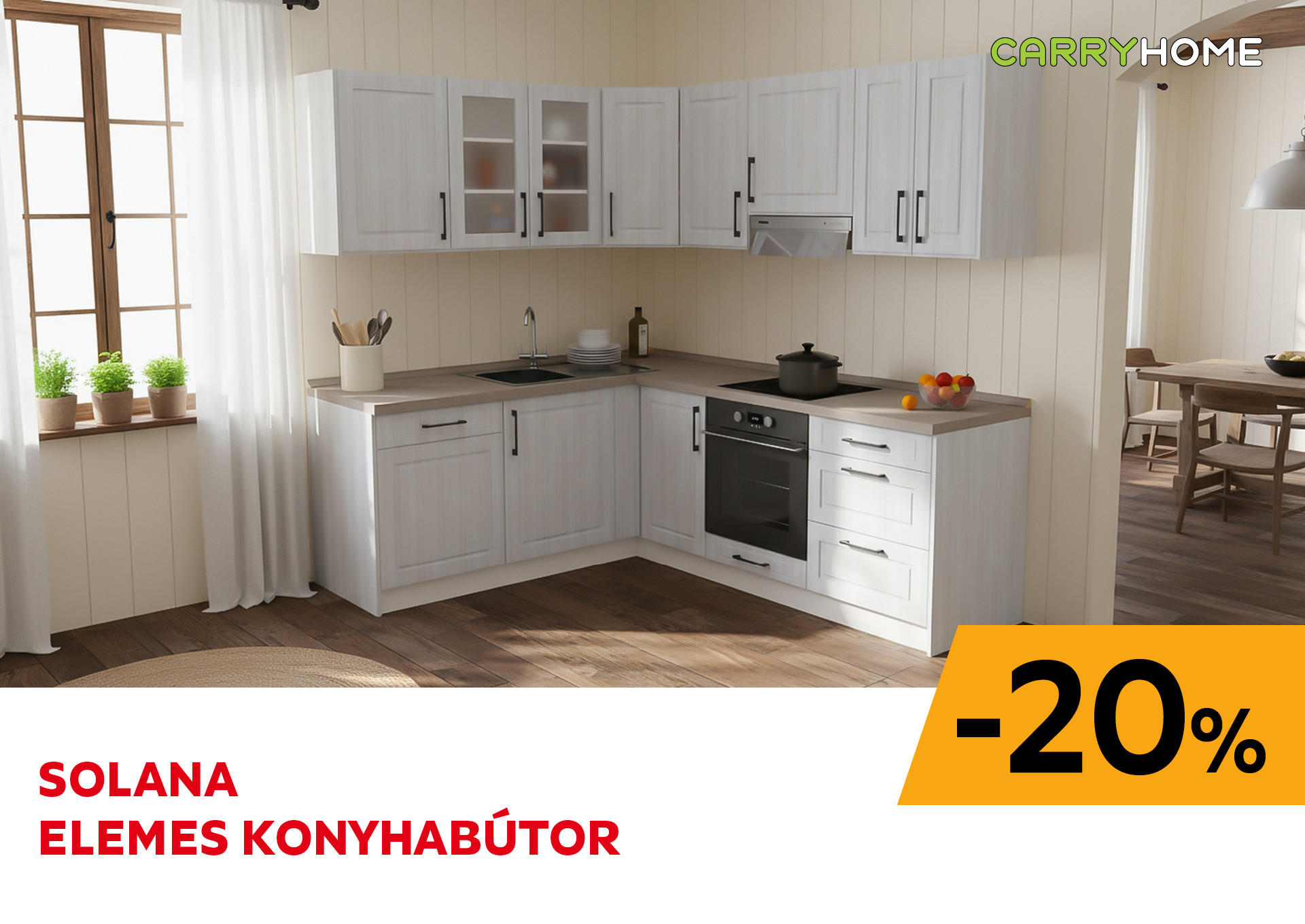 20% Solana elemes konyhabútor Kiemelt termék 0 Ft.- helyett 0 Ft.-