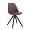 DREHSTUHL Stoff Braun - Walnussfarben/Braun, Holz/Textil (48/84/56cm) - CLP