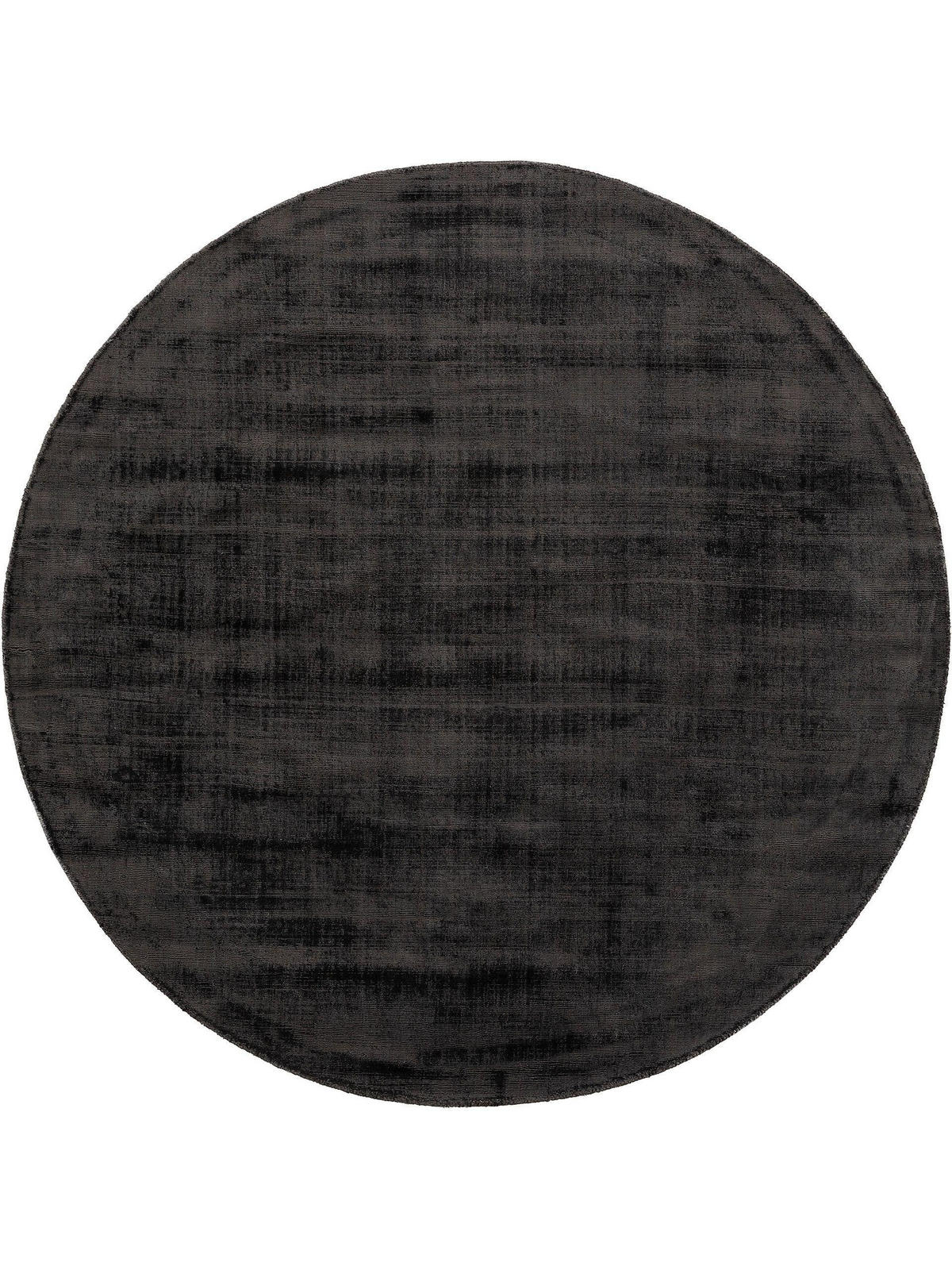 VISKOSETEPPICH Nova Dunkelgrau ø 160 cm rund - Dunkelgrau, Textil (160/160cm) - benuta Pure