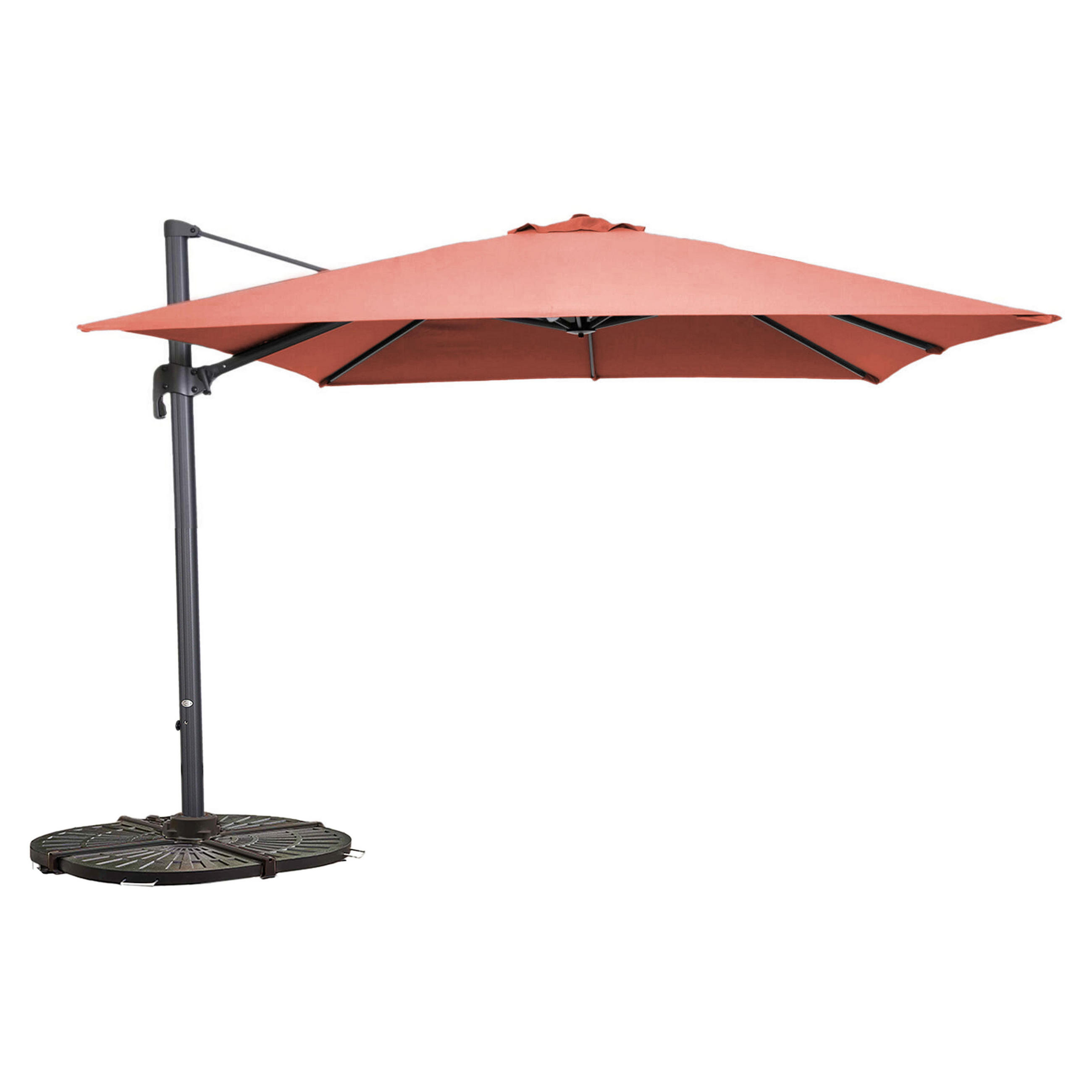 SONNENSCHIRM, Terrakotta - Rot, Metall (300/300cm) - Oviala