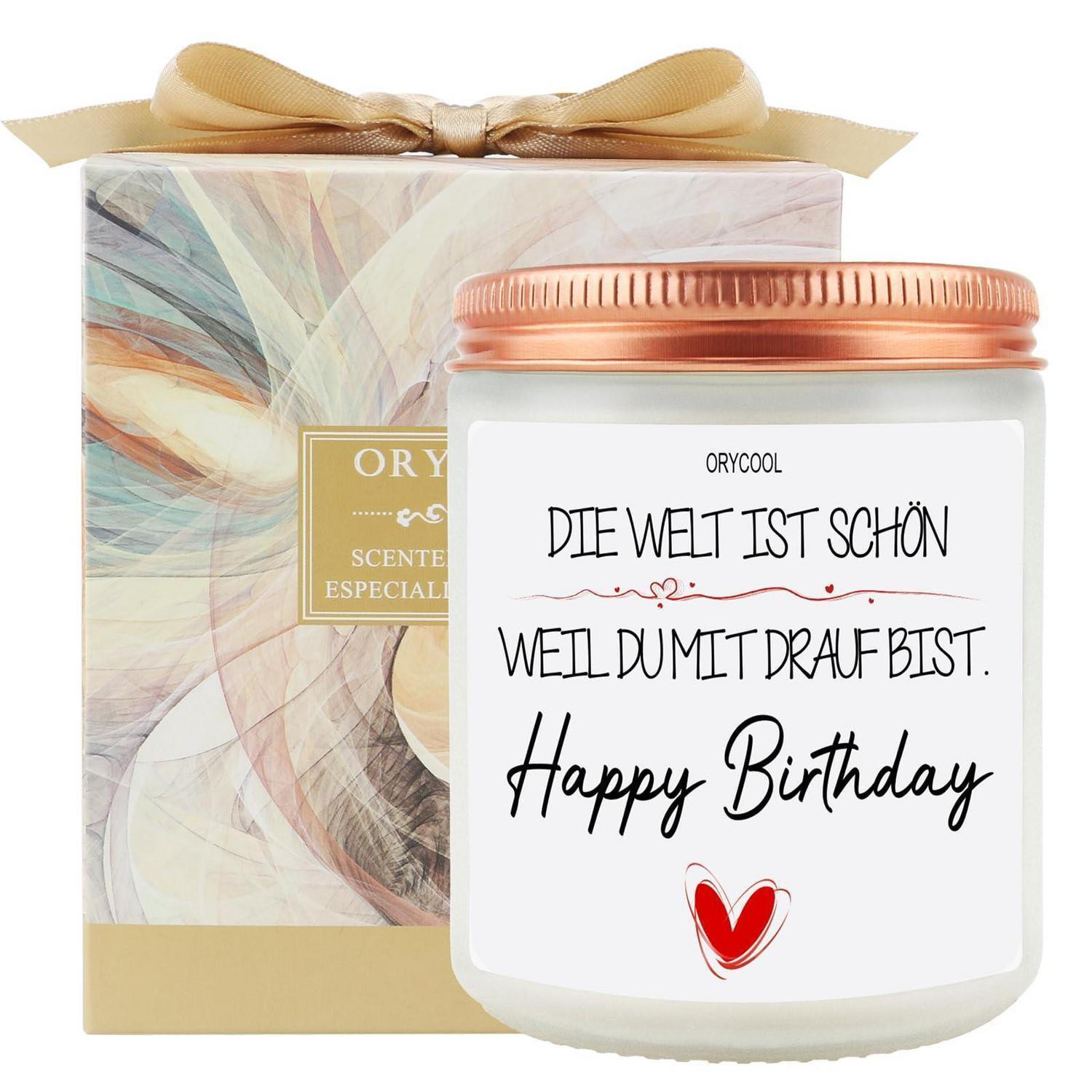 DUFTKERZE Lavendel 220g Sojawachs Geschenkbox - Flieder, Paraffin (11cm)