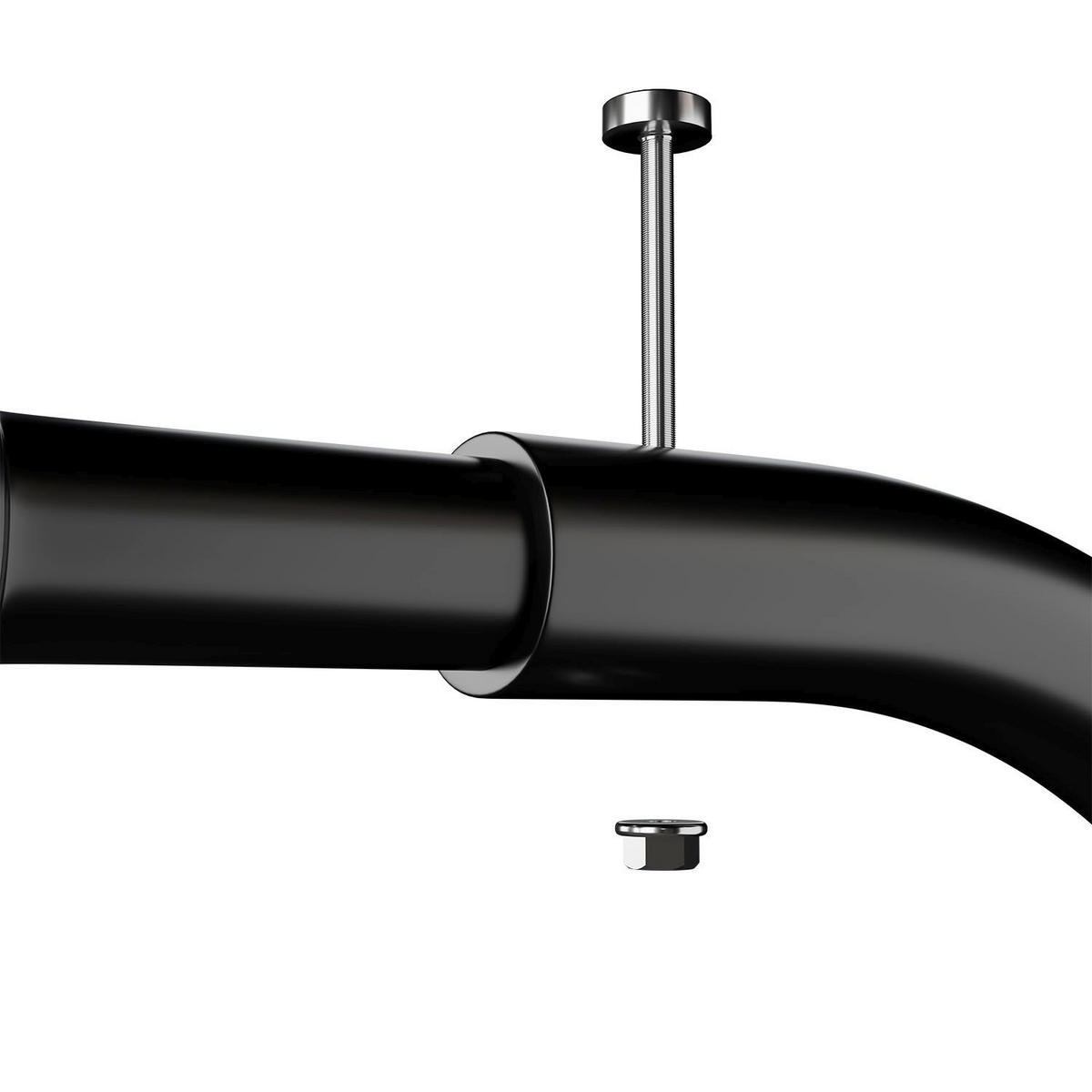 KAMINHOLZREGAL mit Abdeckung - Schwarz, Metall (260/117/36cm) - Juskys