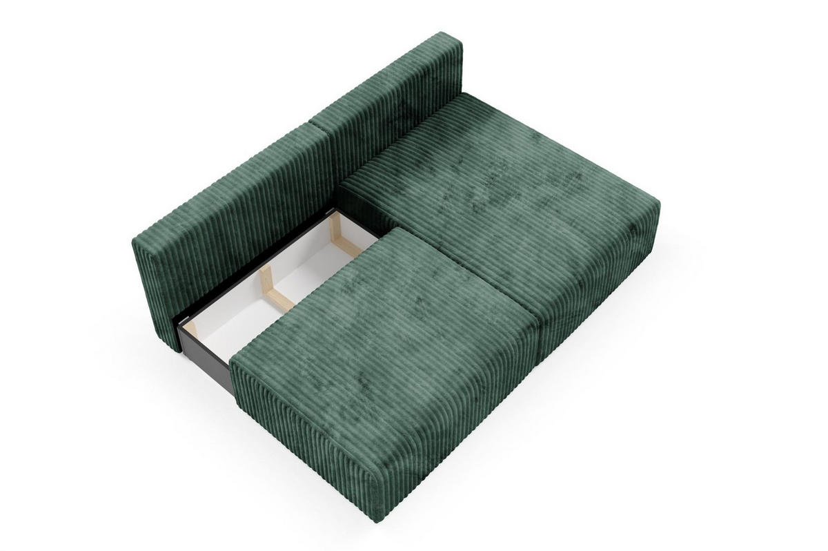ECKSOFA Natalia Xs - Grün, Holzwerkstoff/Textil (210/149cm) - Fun Möbel