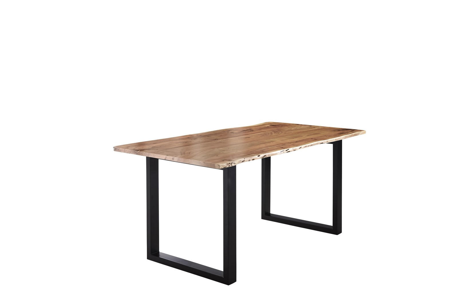 ESSTISCH LUBIN - Beige/Schwarz, Holz/Metall (100/200/77cm) - SAM