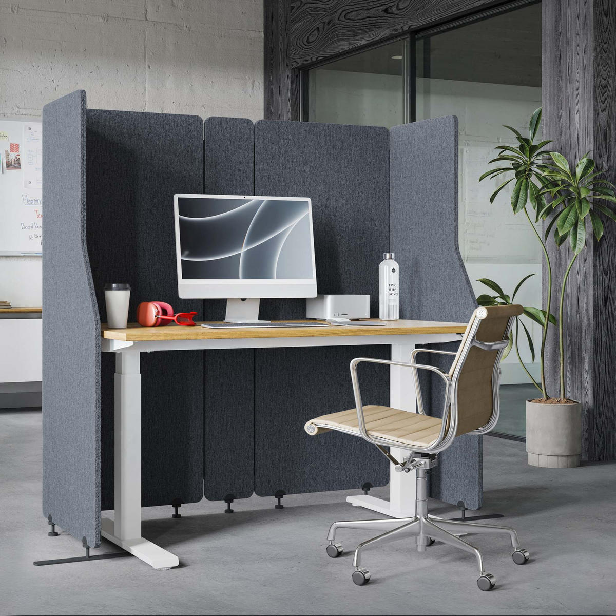 AKUSTIKSCHUTZWAND SADIE - Anthrazit, Metall (260/145/2cm) - Jan Nowak