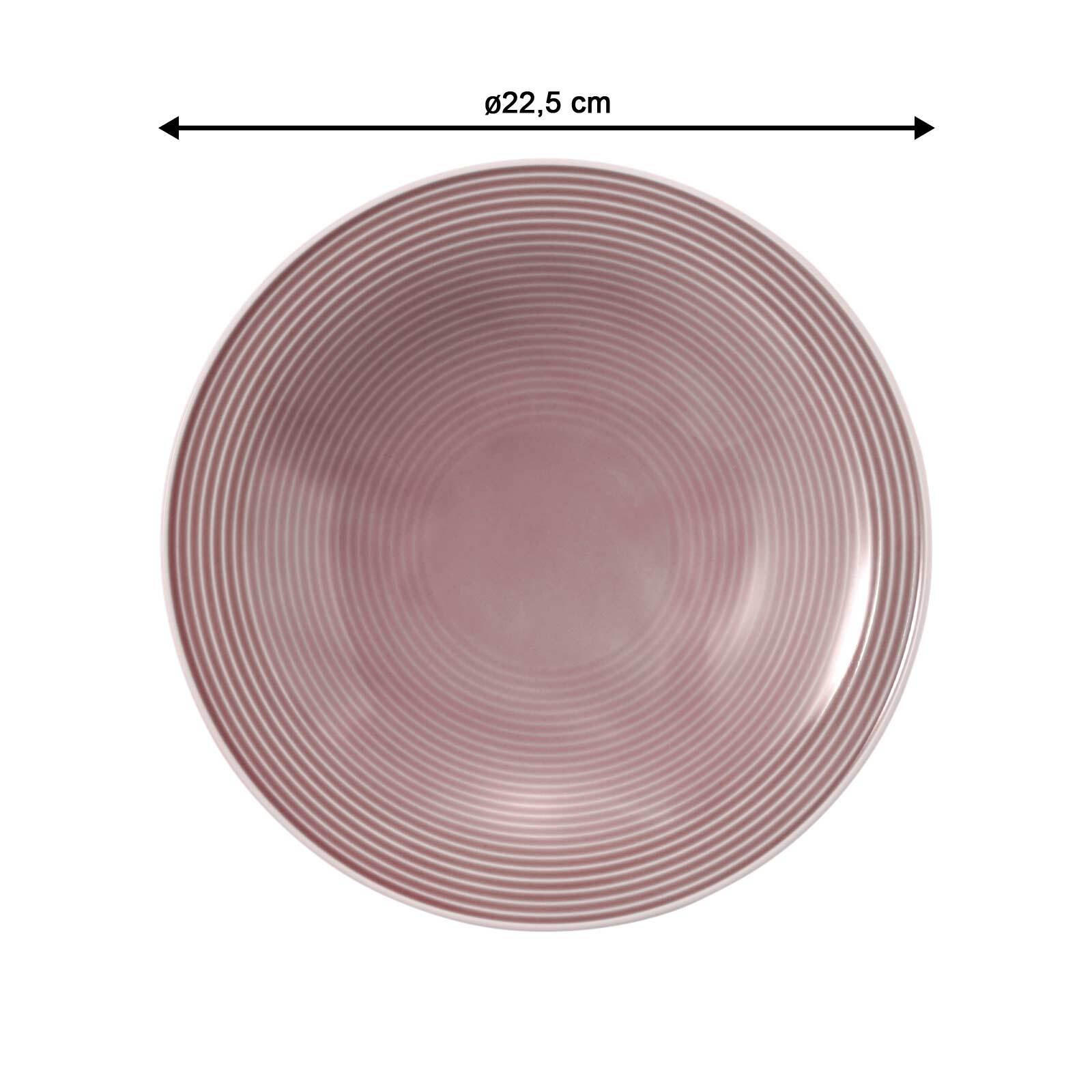 SUPPENTELLER Beat Color Glaze Altrosa ø 22,5 cm 6er Set - Rosa, Keramik (22.5cm) - Seltmann Weiden